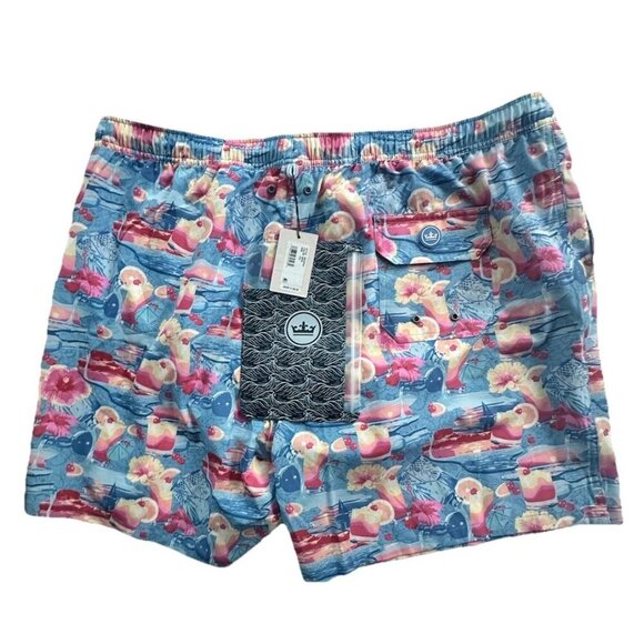 Peter Millar Swim Trunks Crown Tequila Sunrise Print 2XL NWT MSRP $100 - Picture 6 of 9